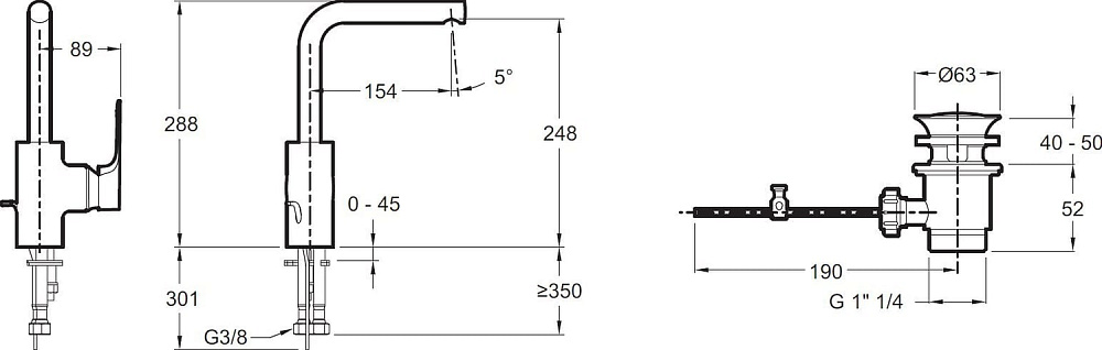 Смеситель для раковины Jacob Delafon Aleo+ E72357-CP