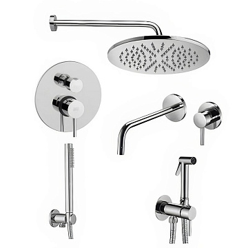 Комплект для ванной Paffoni Light KITZLIG018CR006 С ВНУТРЕННЕЙ ЧАСТЬЮ, хром