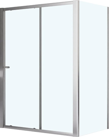 Душевой уголок RGW Classic CL-12+80 см (116-121)x80x185 профиль хром, стекло прозрачное