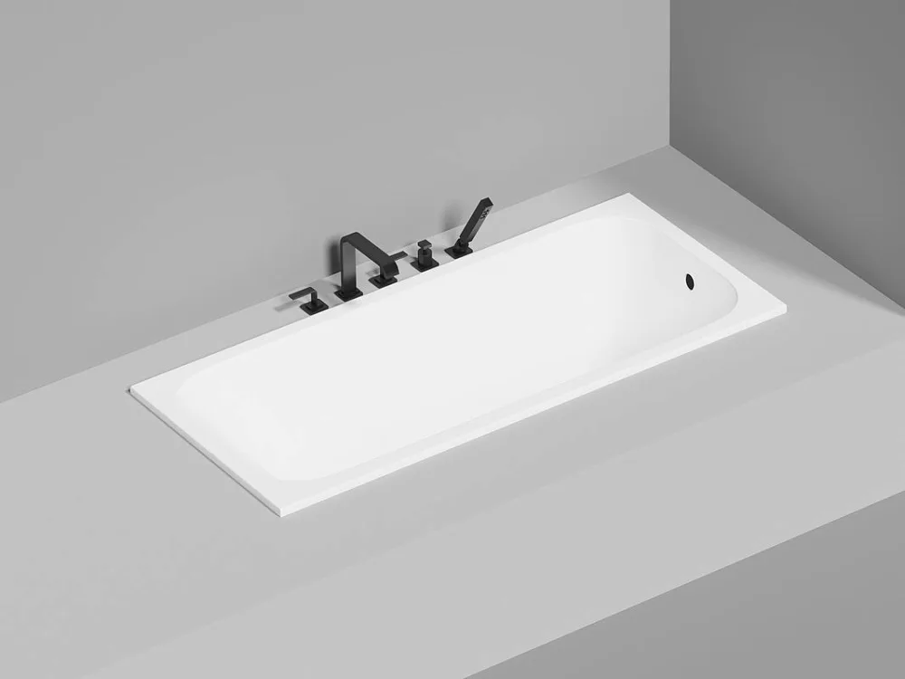 Ванна из искусственного камня Salini Orlanda S-Sense 160x70 см, встраиваемая, матовая белая, на ножк Sancos — официальный сайт