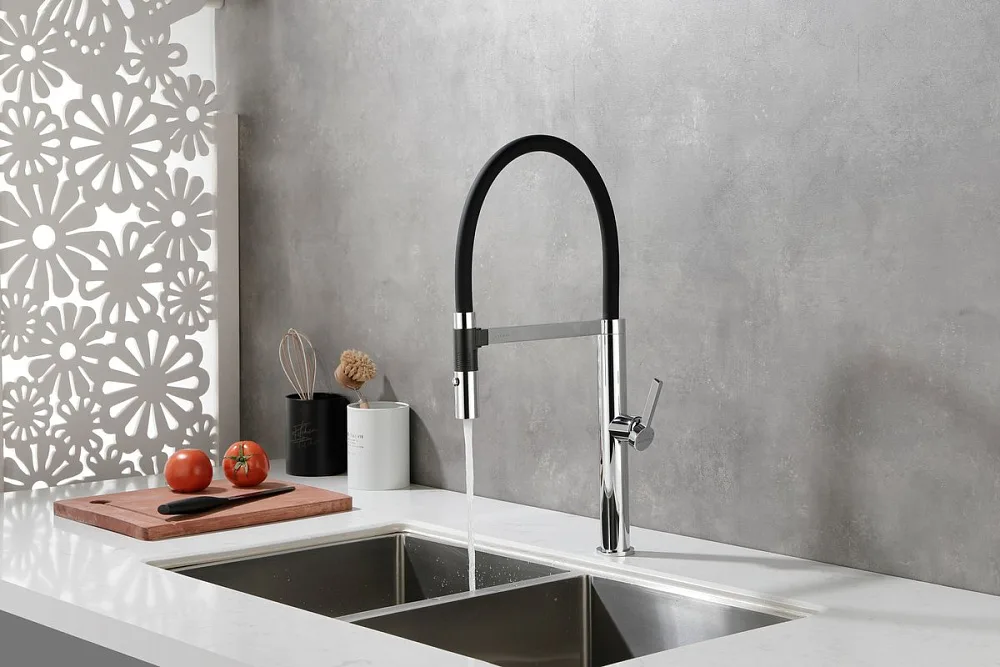 Смеситель для кухни Paulmark Leader Le214101-CR, с гибким изливом, хром Sancos — официальный сайт