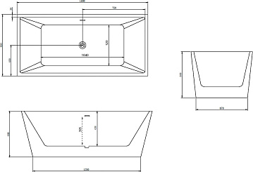 Акриловая ванна Abber 150x80 см, AB9224-1.5