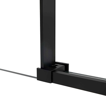 Душевая дверь в нишу Vincea Slim Soft VDS-1SS150CLB 150 см профиль черный, стекло прозрачное