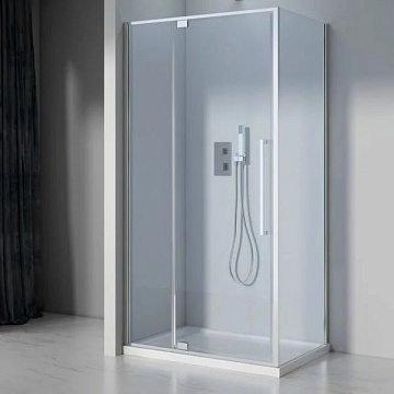 Душевой уголок Black&White Stellar Wind S818 CC 100х80, профиль хром, стекло прозрачное
