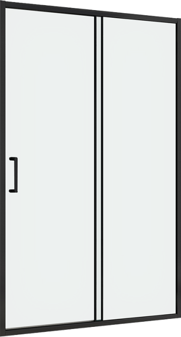 Душевая дверь в нишу Abber Schwarzer Diamant AG30130B5 130 см, профиль черный, стекло прозрачное