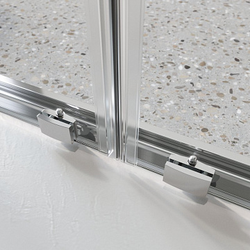 Душевая дверь в нишу BelBagno Luce BF-2-150-C-Cr профиль хром, стекло прозрачное