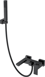 Смеситель для ванны с душем Boheme Qubic 473-B, matt black