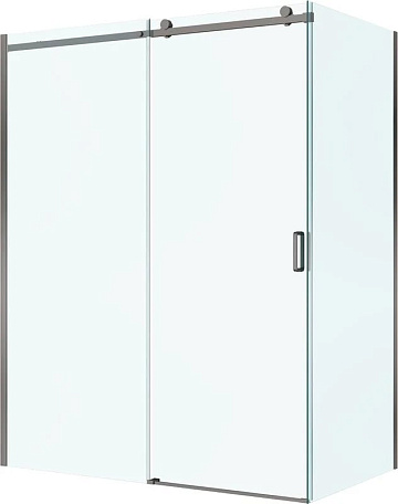 Душевой уголок BelBagno Soft Close-2 AH-1-160/100-C-GM профиль оружейная сталь