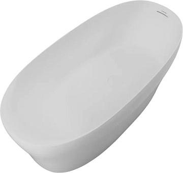 Ванна из искусственного камня Allen Brau Krion Neo 170x80 см, отдельностоящая, матовая белая, овальн