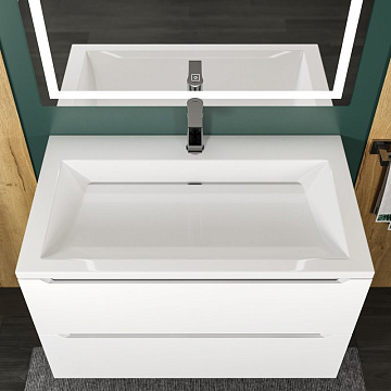 Мебельная раковина Uperwood Infinity 80 глянцевая белая
