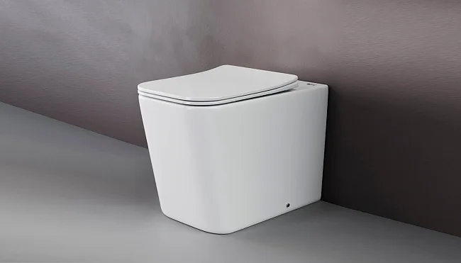 Унитаз приставной напольный Ceramicanova Cubic Rimless CN1809 Sancos — Оригинал