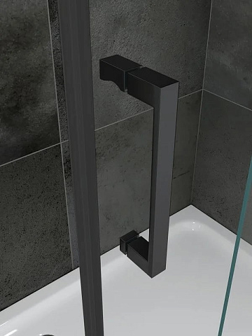 Душевой уголок Abber Komfort AG93120B-S102B 120х100 см, профиль черный, стекло прозрачное