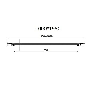 Душевая дверь Vincea Slim 8mm VDP-4SL100CL, хром, стекло прозрачное