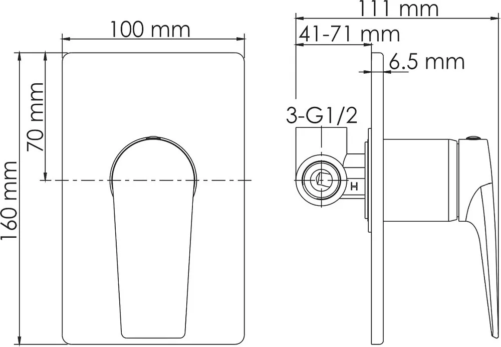 Душевой комплект Wasserkraft Glan A66181 С ВНУТРЕННЕЙ ЧАСТЬЮ, черный Sancos — официальный сайт