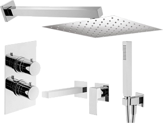 Комплект для ванной Plumberia Selection Tag KITTGT18QCR220 С ВНУТРЕННЕЙ ЧАСТЬЮ, хром
