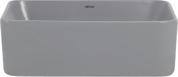 Накладная раковина Abber Rechteck AC2213MG матовая серая