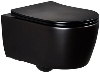Унитаз подвесной Splendy Pride PR10152VTYBM безободковый, с микролифтом, черный матовый
