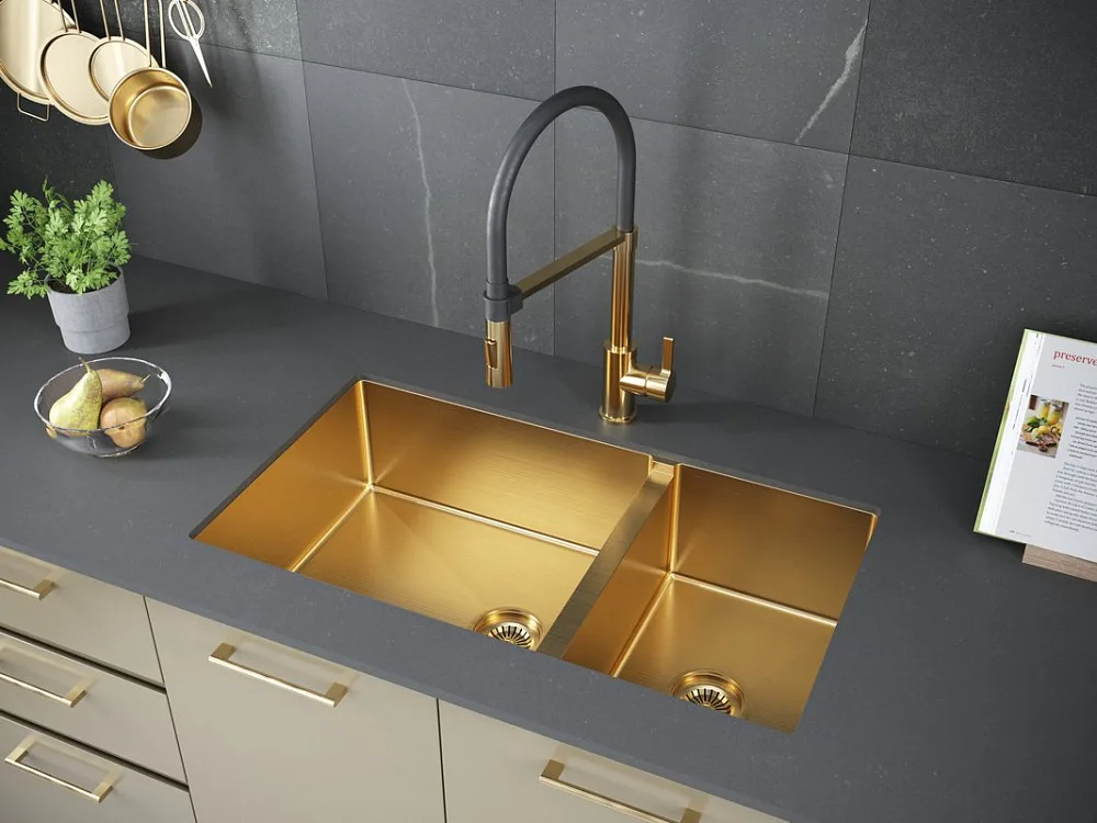 Мойка кухонная Paulmark Gerberg PM227844-BG брашированное золото Sancos — официальный сайт