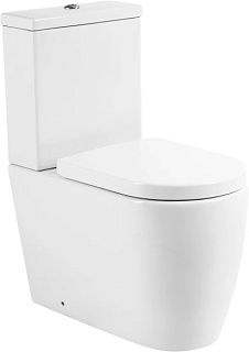 Унитаз-компакт напольный BelBagno Marino BB105CPR BB865SC с микролифтом, безободковый, глянцевый бел