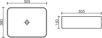 Накладная раковина Ceramicanova Element CN6052MDH темный антрацит матовая