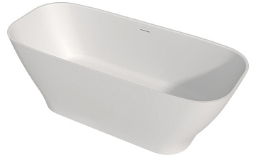 Ванна из искусственного камня WHITECROSS Clover 170x70 см, отдельностоящая, матовая белая, овальная,