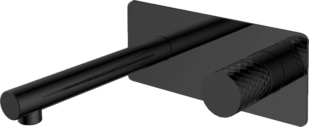 Смеситель для раковины Boheme Stick 125-BB С ВНУТРЕННЕЙ ЧАСТЬЮ, diamond black Sancos — официальный сайт