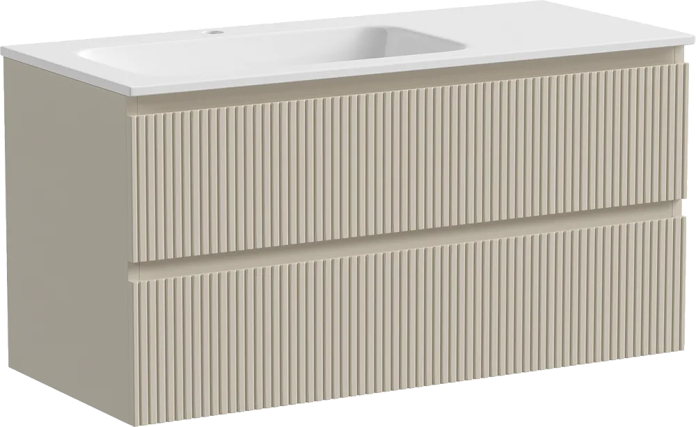 Тумба с раковиной Sancos Snob T 100 см, L, beige soft Sancos — официальный сайт