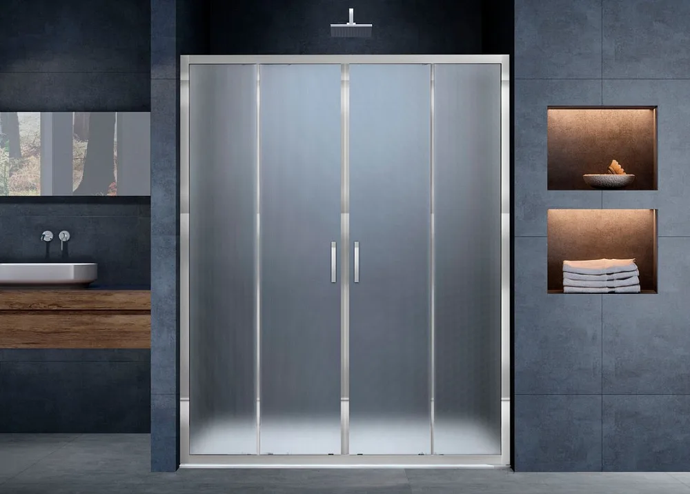 Душевая дверь в нишу Vincea Alpha VDS-3AL2170MT 170 см, стекло текстурное, хром Sancos — официальный сайт