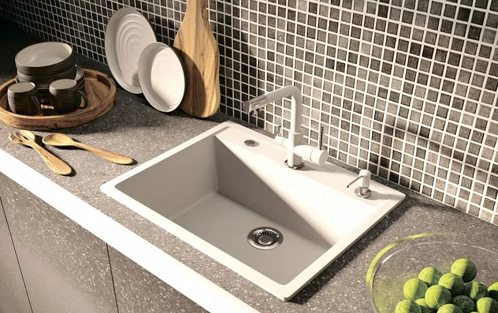 Мойка кухонная Emar Quartz EMQ-1640.Q, агат Sancos — официальный сайт