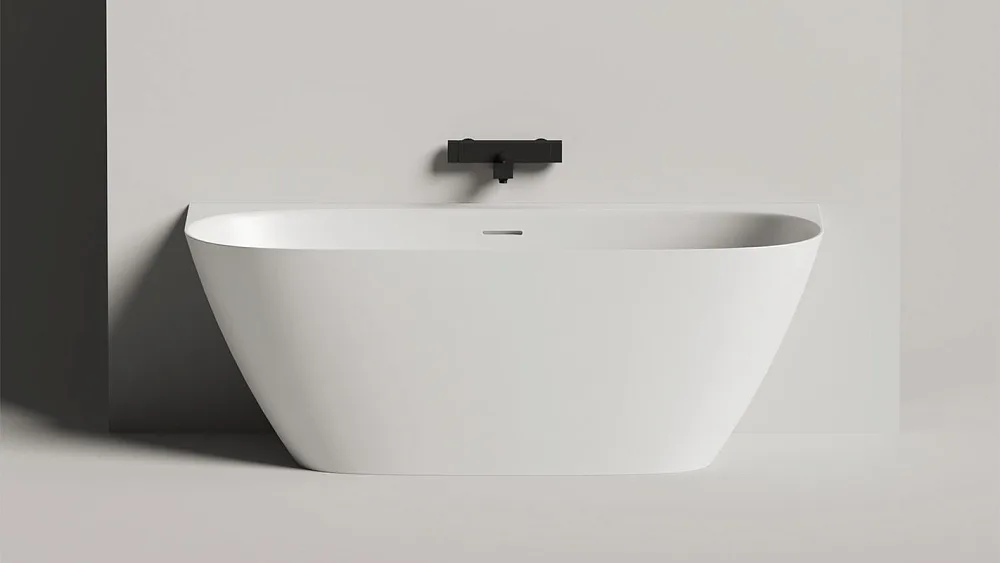 Ванна из искусственного камня Salini Sofia Wall S-Stone 160x80 см, пристенная, белая, овальная, с до Sancos — официальный сайт