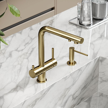 Смеситель для кухни Sancos Foster SC4014BG под фильтр, брашированное золото