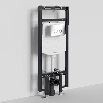 Система инсталляции для унитазов Wasserkraft Dinkel 58TLT.010.ME.CH01, с кнопкой смыва хром