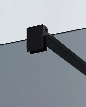 Душевая перегородка Cezares Liberta -L-2-80-120-GR-NERO профиль черный, стекло серое