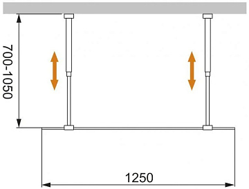 Душевая перегородка Cezares Liberta -L-2-125-C-Cr