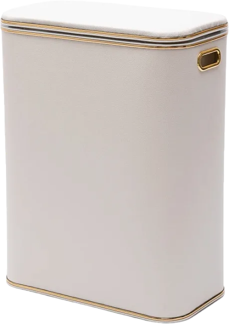 Корзина для белья Geralis KHWG-B белая, золото, стандартная Sancos — Оригинал