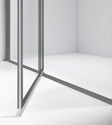 Душевая дверь Vincea Slim 8mm VDP-4SL120CLGM, вороненая сталь, стекло прозрачное