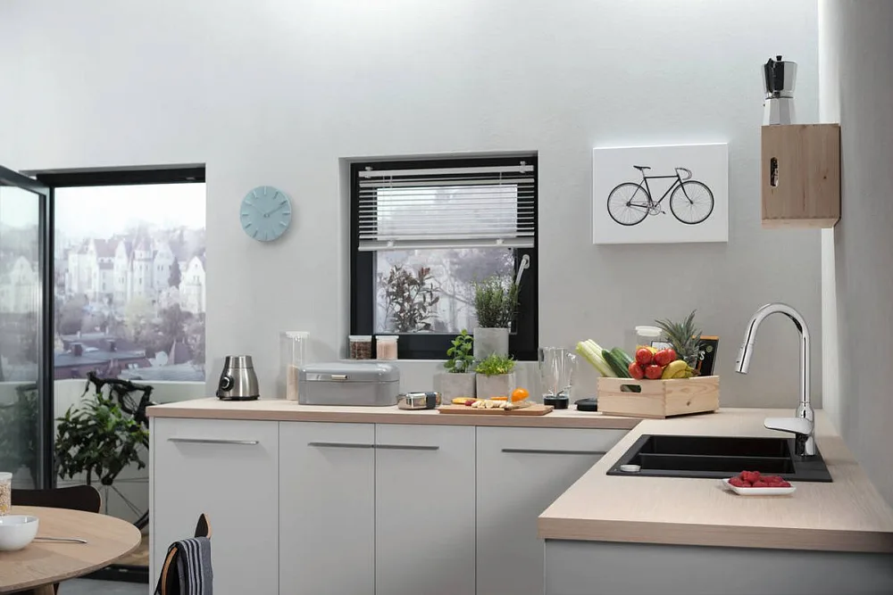Смеситель для кухни Hansgrohe Focus M42 71800000 хром Sancos — официальный сайт