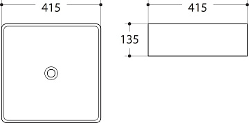 Накладная раковина Art&Max AM-7050-D белая