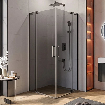 Душевой уголок Cezares Slider A 2 90/100 GRIGIO GM профиль оружейная сталь, стекло серое