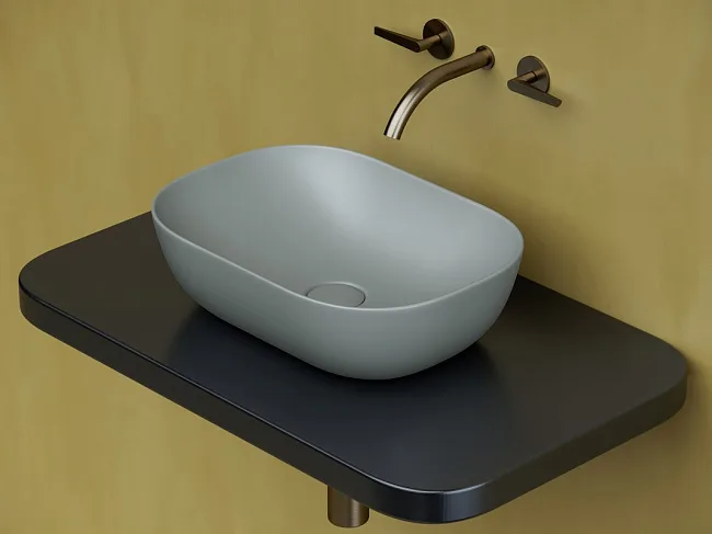 Накладная раковина Ceramicanova Element CN6009MH антрацит матовый Sancos — Оригинал