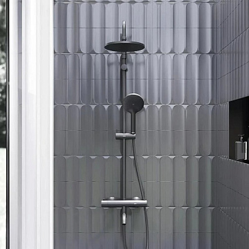 Душевая стойка Damixa Jupiter 977810300, черная матовая