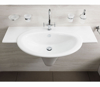 Накладная раковина Hatria SCULTURE YR3801 110 см, белая