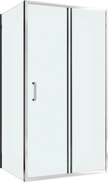 Душевой уголок Abber Schwarzer Diamant AG301505-S705 150x70, профиль хром, стекло прозрачное