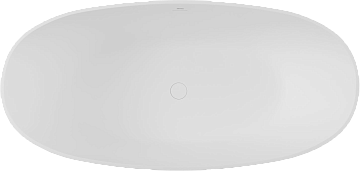 Ванна из искусственного камня Allen Brau Krion Oval 170x80 см, отдельностоящая, матовая белая, оваль