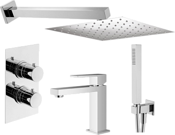 Комплект для ванной Plumberia Selection Tag KITTGT18QCR53 С ВНУТРЕННЕЙ ЧАСТЬЮ, хром