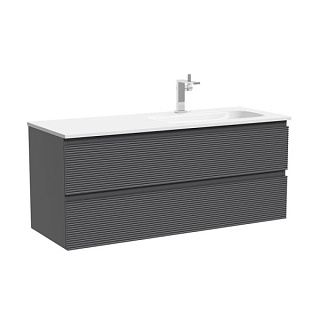 Тумба под раковину Sancos Folk 120 подвесная правая Grey soft (темно-серый), FL120RGS