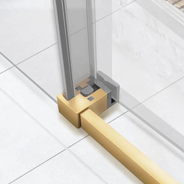 Душевой уголок Vincea Slim Soft VSR-1SS1011CLG 110х100, профиль брашированное золото, стекло прозрач
