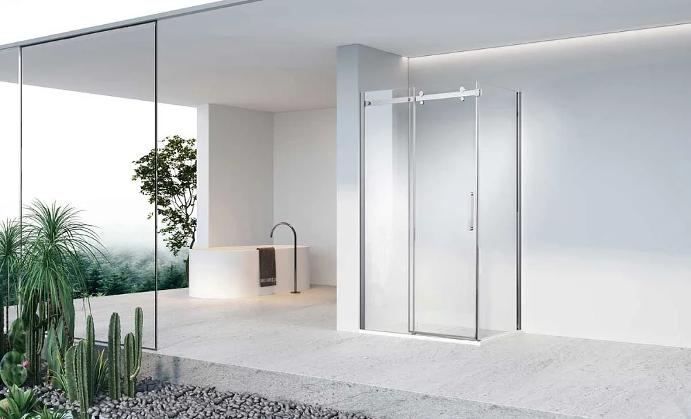 Душевой уголок Vincea Como-N VSR-4CN9016CL 160х90, профиль хром, стекло прозрачное Sancos — официальный сайт