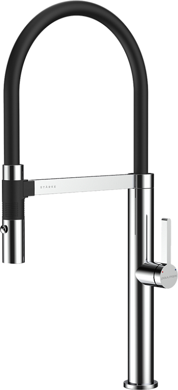 Смеситель для кухни Paulmark Leader Le214101-CR, с гибким изливом, хром