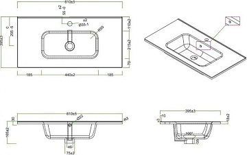 Мебельная раковина BelBagno BB800/390ETL 80